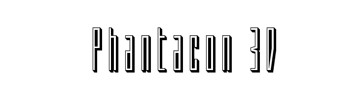 Phantacon 3D Font