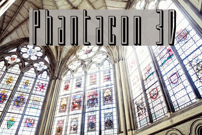 Phantacon 3D Font examples