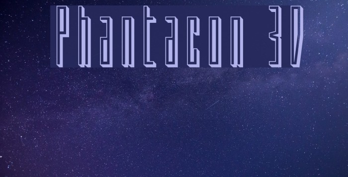 Phantacon 3D Font examples