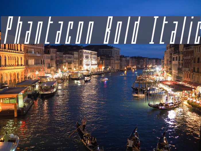 Phantacon Bold Italic Example 2