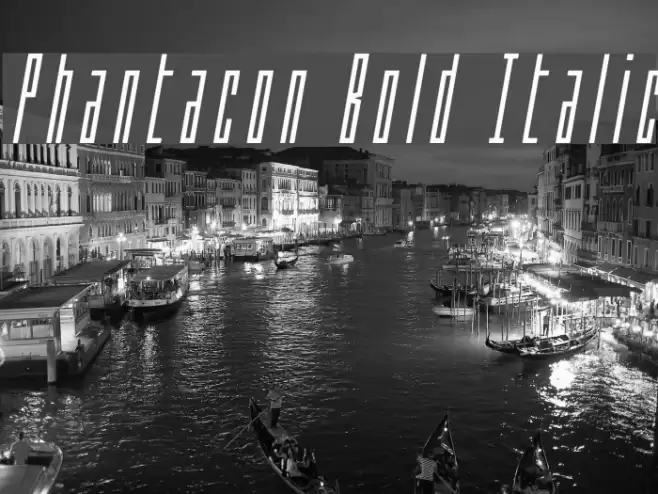 Phantacon Bold Italic Font examples