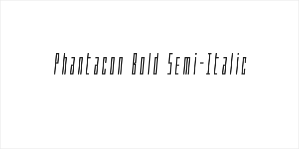 Phantacon Bold Semi-Italic Logo