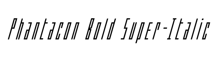 Phantacon Bold Super-Italic  les polices de caractères gratuit tlcharger