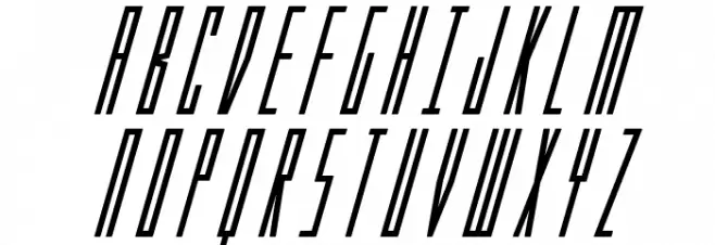 Phantacon Bold Super-Italic Font UPPERCASE