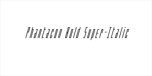 Phantacon Bold Super-Italic Logo