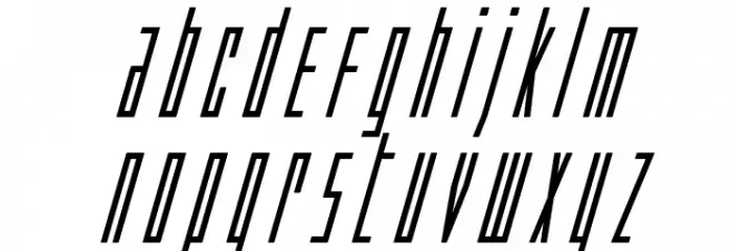 Phantacon Bold Super-Italic Caratteri MINUSCOLO
