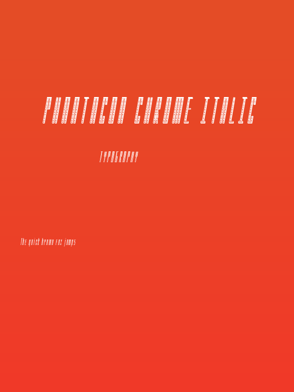 Phantacon Chrome Italic Poster