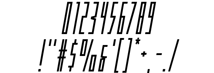 Phantacon Compact Bold Italic Font OTHER CHARS
