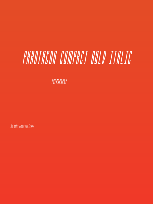 Phantacon Compact Bold Italic Poster