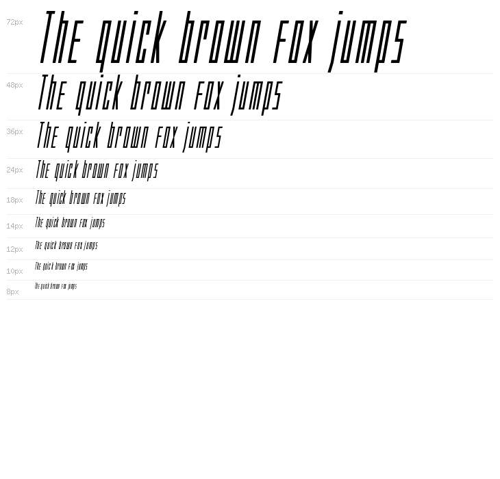 Phantacon Compact Bold Italic Waterfall