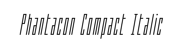 Phantacon Compact Italic  नि: शुल्क फ़ॉन्ट्स डाउनलोड