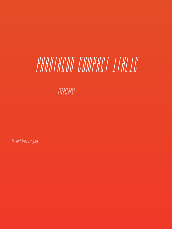 Phantacon Compact Italic Poster