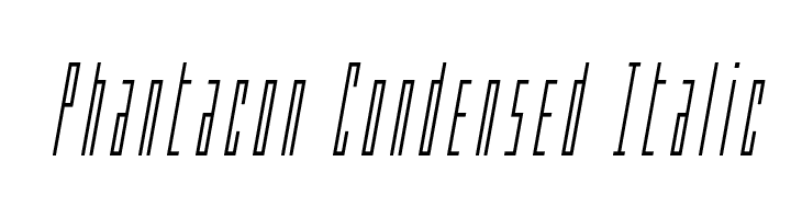Phantacon Condensed Italic  フリーフォントのダウンロード