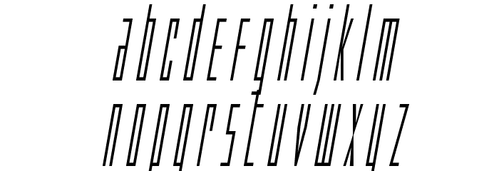 Phantacon Condensed Italic Font LOWERCASE
