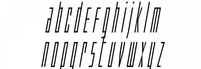 Phantacon Condensed Italic フォント 小文字