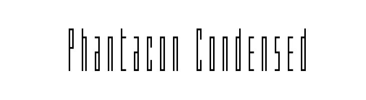 Phantacon Condensed  Скачать бесплатные шрифты