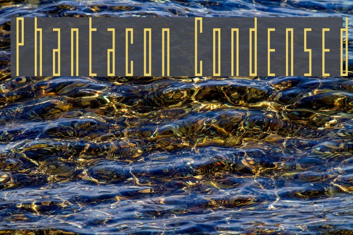 Phantacon Condensed Font examples