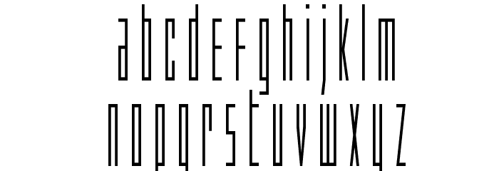 Phantacon Condensed Font LOWERCASE