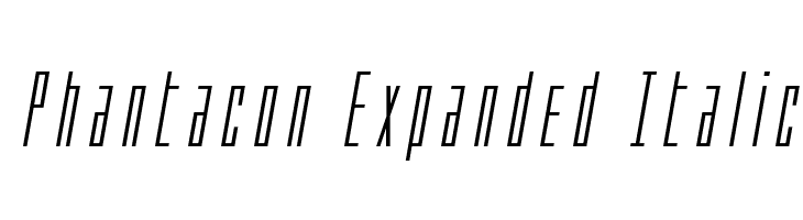 Phantacon Expanded Italic  免费字体下载