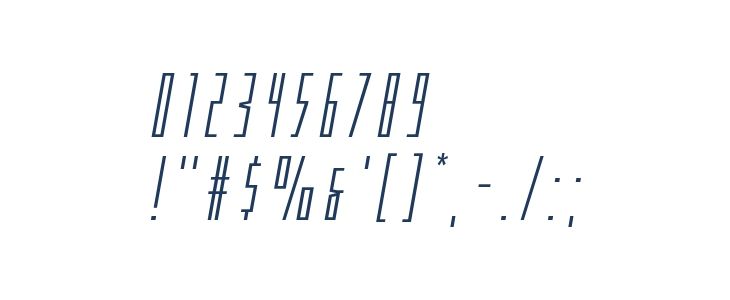 Phantacon Expanded Italic Other Characters