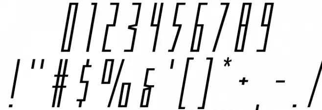 Phantacon Expanded Italic Font OTHER CHARS
