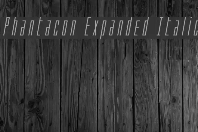 Phantacon Expanded Italic Font examples