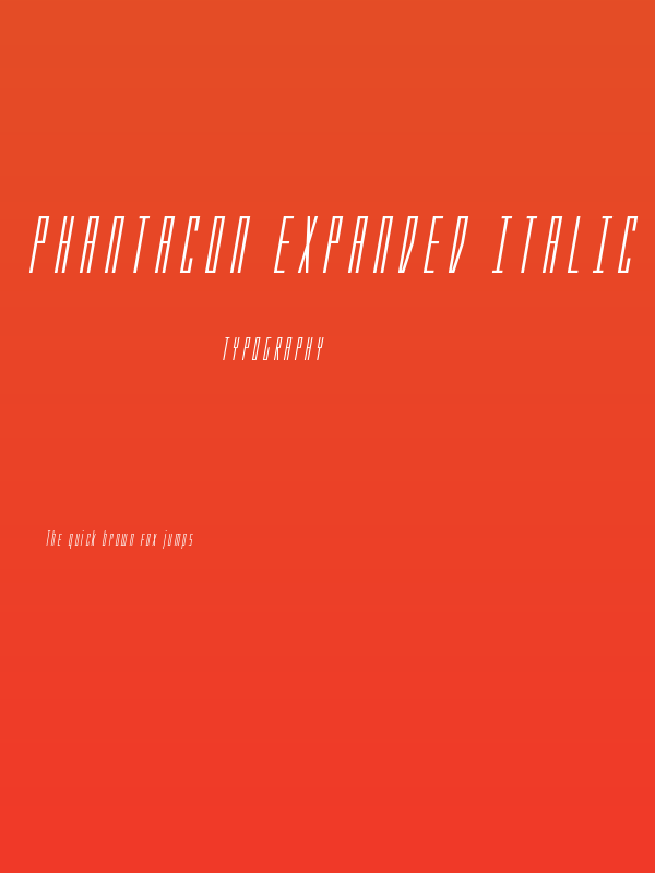Phantacon Expanded Italic Poster