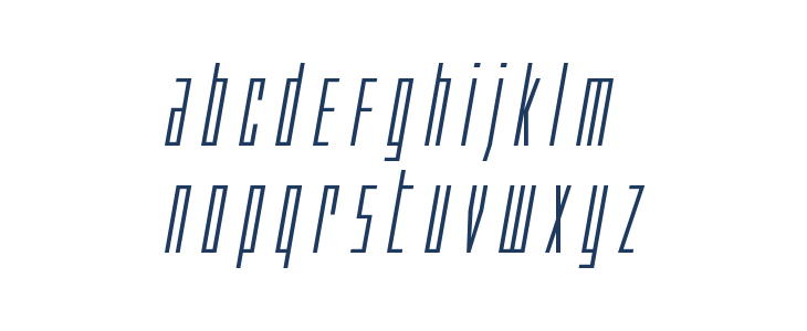 Phantacon Expanded Italic Lowercase