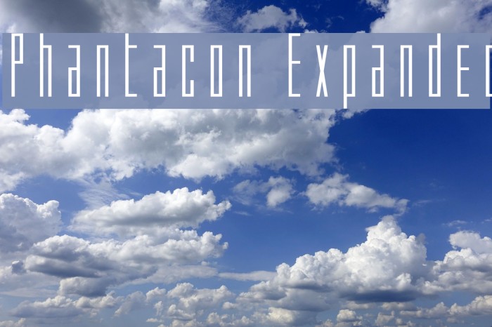 Phantacon Expanded Font examples
