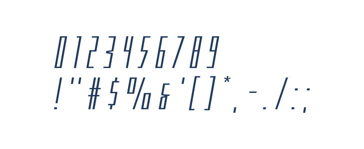 Phantacon Extra-Expanded Italic Other Characters