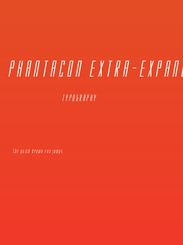 Phantacon Extra-Expanded Italic Poster