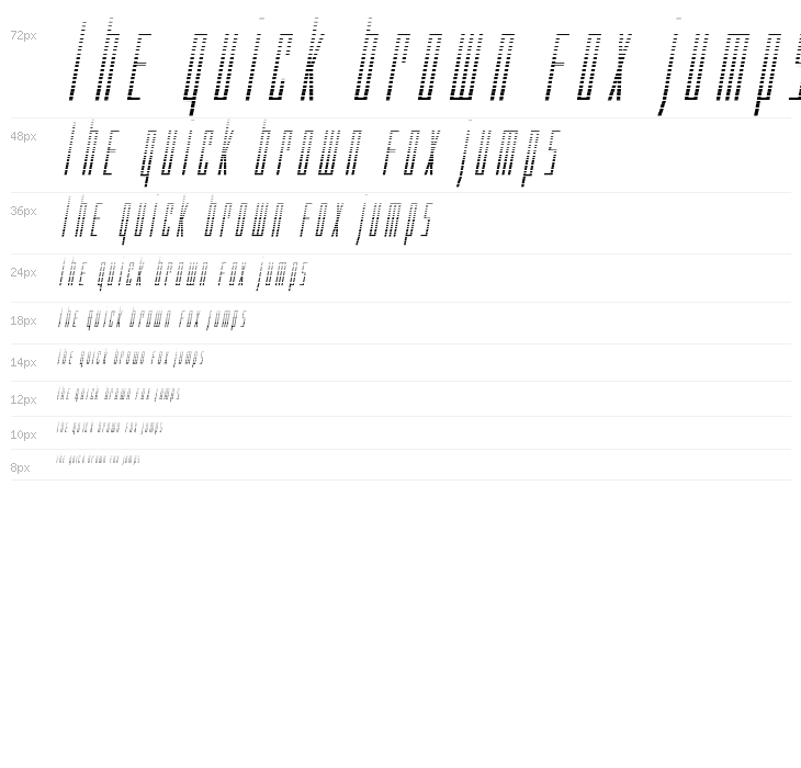 Phantacon Gradient Italic Waterfall