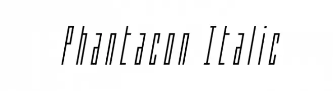 Phantacon Italic  les polices de caractères gratuit tlcharger