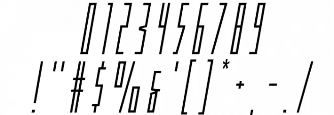 Phantacon Italic Font OTHER CHARS