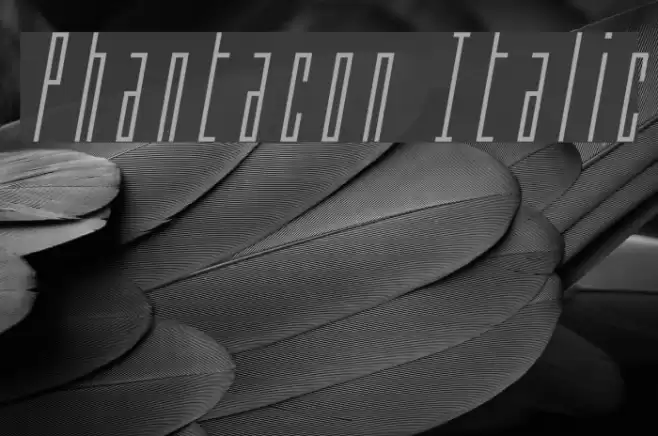 Phantacon Italic Font examples