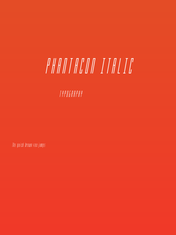 Phantacon Italic Poster