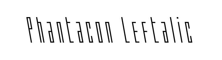 Phantacon Leftalic  font caratteri gratis