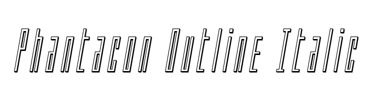 Phantacon Outline Italic  Fuentes Gratis Descargar
