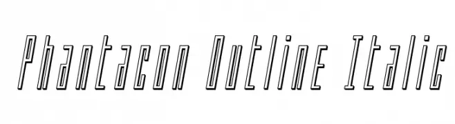 Phantacon Outline Italic  les polices de caractères gratuit tlcharger