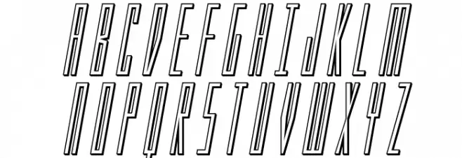 Phantacon Outline Italic Schriftart Groß