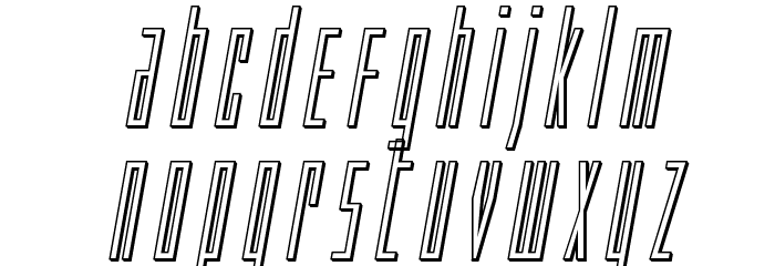 Phantacon Outline Italic Font LOWERCASE