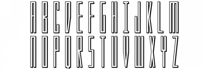 Phantacon Outline Schriftart Groß