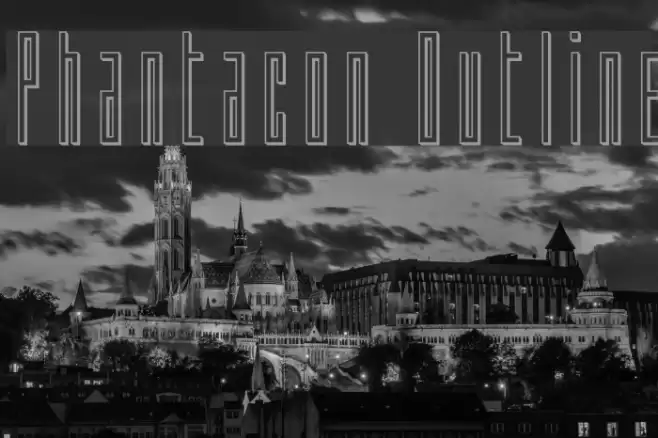 Phantacon Outline Font examples