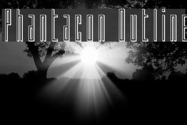 Phantacon Outline Font examples