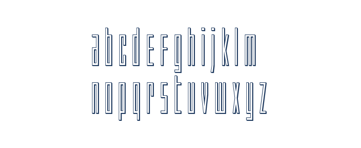 Phantacon Outline Lowercase