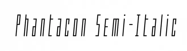 Phantacon Semi-Italic  免费字体下载