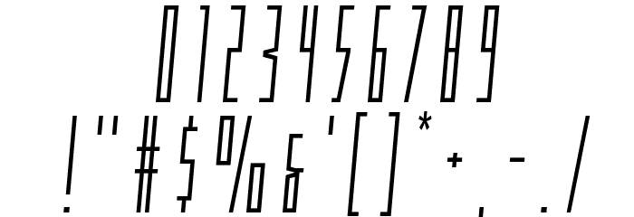 Phantacon Semi-Italic Font OTHER CHARS