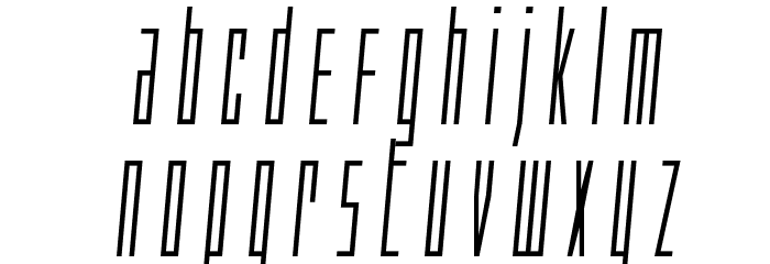 Phantacon Semi-Italic Font LOWERCASE