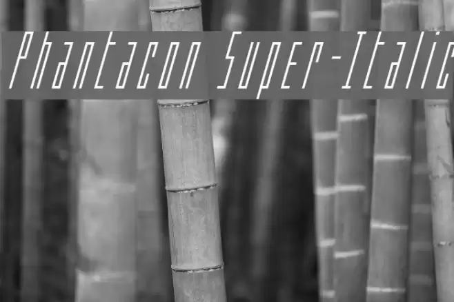 Phantacon Super-Italic Font examples