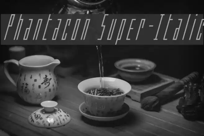 Phantacon Super-Italic Font examples